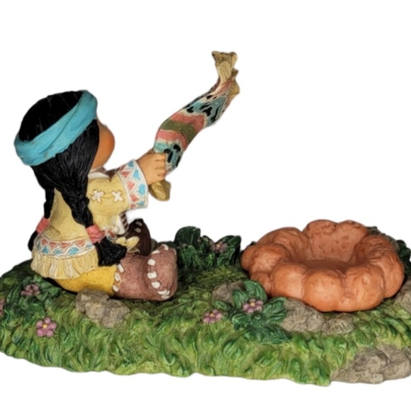 Rare Vintage 1996 Enesco Friends of a Feather Incense burner Figurine  #188298 - Picture 2 of 8